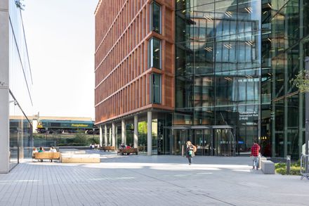 Picture of the building exterior of the LMS Drug Discovery Hub, Imperial College London.