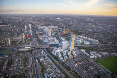 Aerial image of White City Innovation District