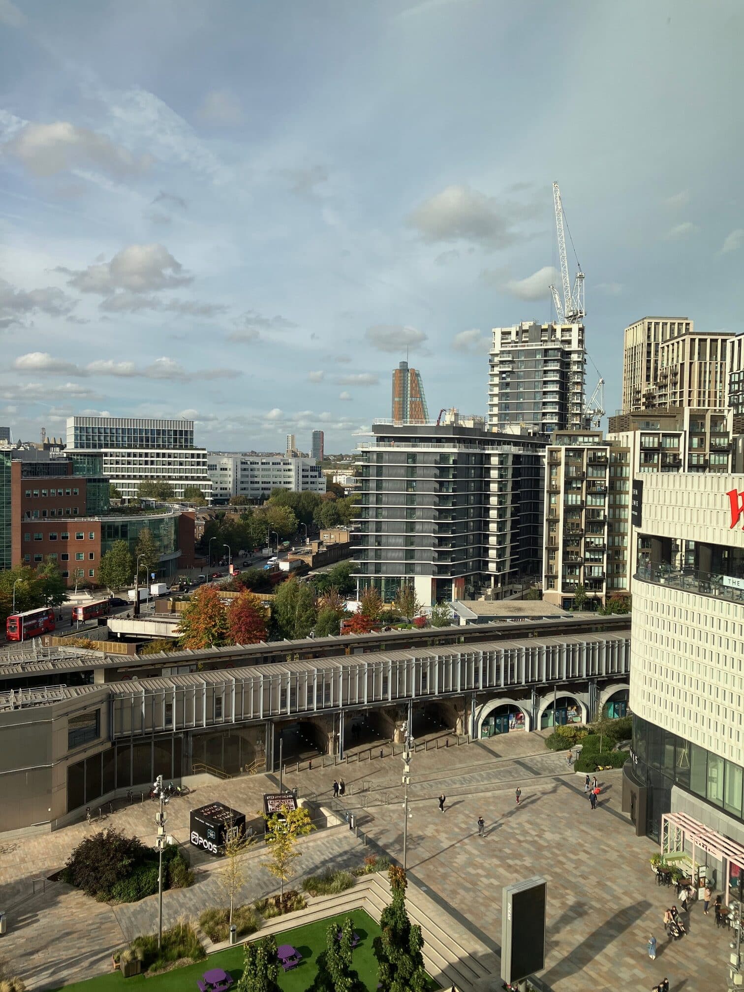 Exterior shot of buildings in White City